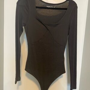 Abercrombie & Fitch Black Long Sleeve Bodysuit -NWOT